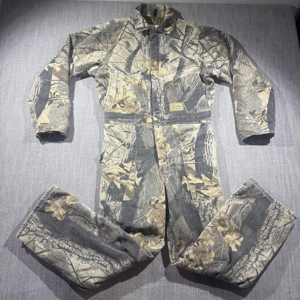 Vintage Walls Coveralls Youth 18 Regular Camo Insulated Hunting One Piece 90s